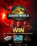 Win a 55" Samsung TV + Jurassic World Rebirth Merch Pack + Film Code + Wagon Wheels Biscuit Bundle from Arnott's