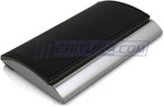 Stainless Steel Business Card Holder Case with Black Leather $0.79 Delivered (Reg. $5.49)
