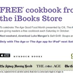 FREE iBooks Cookbook Each Saturday This Month via The Age (All 4 Now Already Available Early)