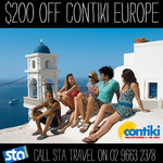 $200 off Contiki Europe Tours