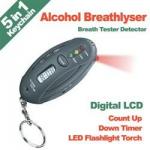 $4.95 + Shipping For 5 in 1 Keychain: Alcohol Breathalyzer, Timer, Flashlight 