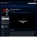 PS4 - US PlayStation Store - Shadow Warrior US $9.99 ~ AU $12.91