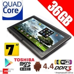 7" QuadCore Tablet Android 4.4, 4GB Storage+32GB microSD, Wi-Fi @ ShoppingSquare $69.95 +Postage