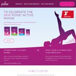 Woolworths - Buy Poise & Claim 5x Fitness First Gym Passes (Worth $125)