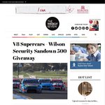 Win a Double Pass to V8 Supercars Sandown 500, 2 Day Engine Room Tix, Course Car Ride [VIC]