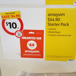 Coles: "Amaysim $44.90 Starter Pack" for $10