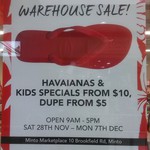 Havaianas (from $10) + Dupé (from $5) Warehouse Sale, Minto (NSW)