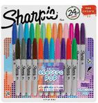 Sharpie Fine Permanent Markers Electro Pop 24 Pack $5 @ Officeworks