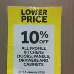 Up to 25.0750% off Kitchens Doors, Panels, Drawers etc. @ Masters North Lakes QLD (National?)