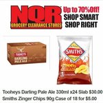 [VIC] Tooheys  Pale Ale 330ml x 24  $30.00 , Smiths Zinger Chips Case/18 $5.00 @ NQR (Sun 14th)