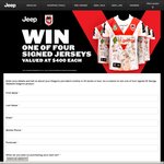 Win 1 of 4 Signed 2016 St George Illawarra Dragons Jerseys from Jeep