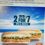 2 for $7 Extra Long Chicken Range (Was $8) @ Hungry Jack's