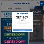 Skechers Australia Spend $130 Get $15 off, Spend $150 Get $30 off, Spend $175 Get $40 off @ Skechers Online & in store