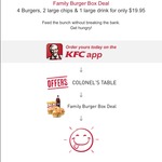 KFC Family Burger Box $19.95 via Xpress App