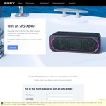 Win a Sony SRS-XB40 Wireless Speaker Worth $299 from Sony