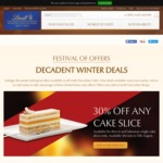 30% off Any Cake Slice - $7.70, Save $3.30 - Lindt Cafes