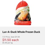 ½ Price Luv A Duck Whole - 2.1kg $11.50 ($5.48 Per Kg) @ IGA