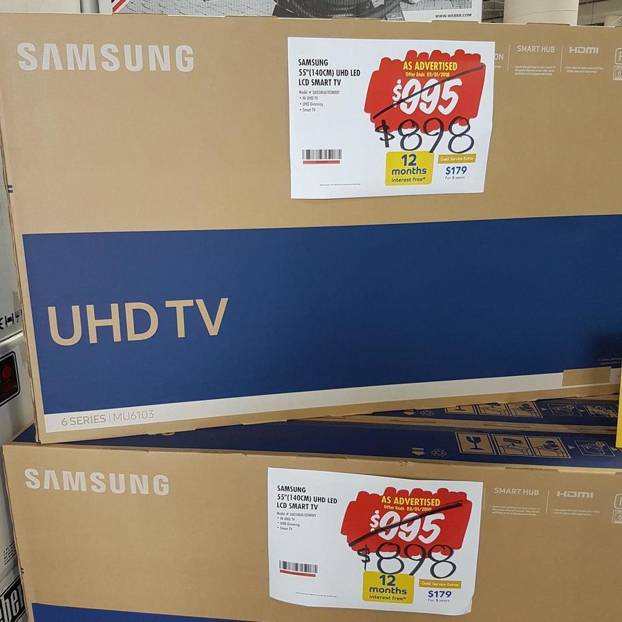 Samsung 55" UA55MU6103WXXY UHD Smart TV 898 In Store The Good Guys