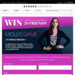 Win a Private Gold Class Screening of Molly's Game for 21 Worth $2,500 from Bendon Lingerie