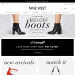 Extra 30% off Sale or $50 off Full Priced Boots at Nine West