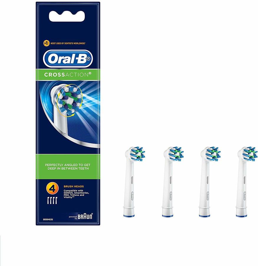 [Amazon Prime] Oral-B CrossAction Replacement Electric Toothbrush Heads ...