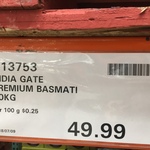 India Gate Premium Basmati 20kg $49.99 @ Costco Canberra (Membership Required)