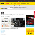 [ACT, NSW, QLD, TAS, VIC] Hankook Dynapro Tyre Buy 3 Get 1 Free @ Jax Tyres