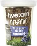 ½ Price - Five:am Organic Yoghurt Blueberry 170g $1.30 (Was $2.60) @ Woolworths