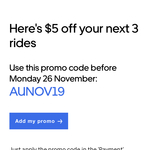 $5 off Your Next 3 Rides @ Uber