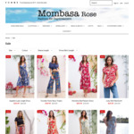 25% off All Sale Items + $5 Shipping or Free for Orders over $75 @ Mombasa Rose Fashion