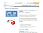 $10 voucher for Paypal.com.au - Only for some customers