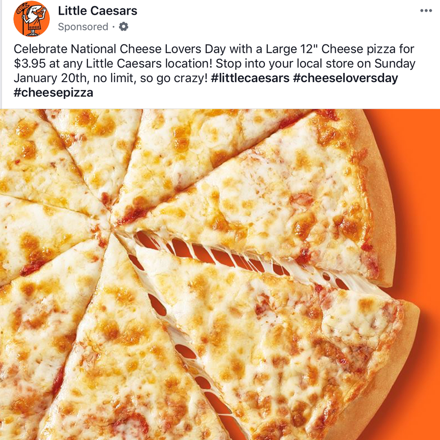 [NSW] Large 12” Cheese Pizza $3.95 @ Little Caesar’s - OzBargain