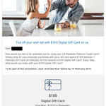 Spend $1500 on Citi Rewards Platinum Credit Card & Receive a $100 Digital Gift Card 