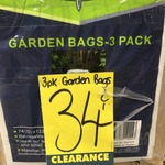 [VIC] Saxon 3 Pack Garden Bags (74 cm X 122 cm) $0.34 @ Bunnings Epping