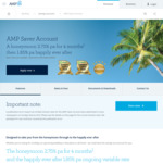 AMP Saver Account 2.75% pa for 4 Months for The First $250,000 (New Customers Only)