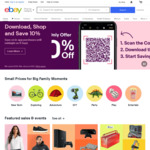 10% off Sitewide (~$179 AUD Min Spend, ~$89.78 AUD Max Discount) @ eBay UK via App (e.g. Wish Card, eBay Gift Card & Others)