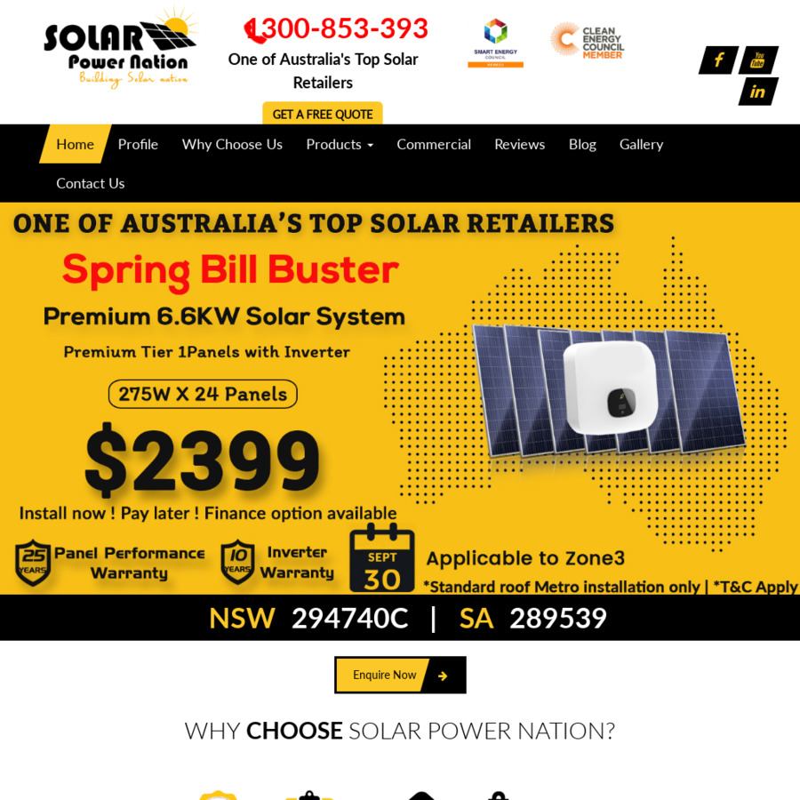 NSW 6.6kw Solar Power Installation for 2399 solarpowernation