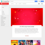 Any Movie Rental for $1.49 @ Google Play