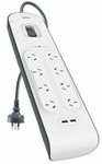 Belkin SurgePlus 8 Outlet 2 USB Surge Protector Powerboard $38.90 @ Bunnings (Pricematch $36.96 @ Officeworks)