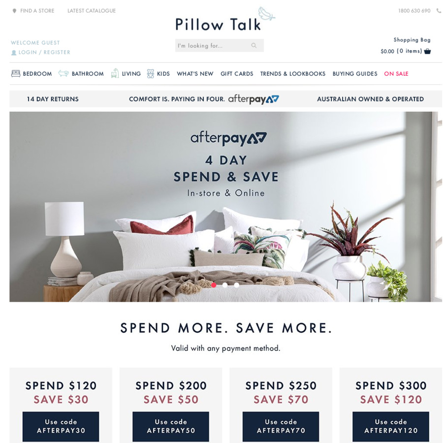 Pillow talk catalogue clearance sale