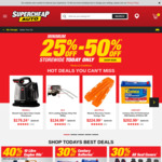 SuperCheap Auto 25-50% off Everything Instore & Online - Today Only
