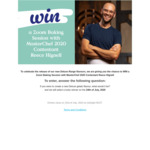 Win a Zoom Baking Session with Reece Hignell from Gelatissimo