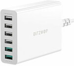 BlitzWolf BW-S15 60W 6-Port USB Charger Black Friday Price US$21.99 (A$30.64) AU Stock Delivered @ Banggood