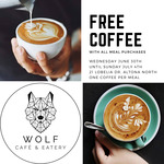 [VIC] Free Coffee with Every Meal Purchase @ Wolf Cafe & Eatery, Altona North