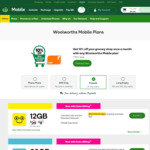 100% Cashback (via Cashrewards or ShopBack) on All Woolworths Mobile 30-Day Prepaid Starter Packs @ Woolworths Mobile Online