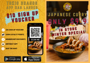 [VIC, iOS, Android] $10 Sign-up Credit (App Required) @ Tokio Brands Japanese Kitchen (Richmond, Malvern)