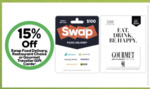 15% off Swap Food Delivery, Restaurant Choice or Gourmet Traveller | 10% off Accor, RedBalloon or Streamotion GC @ Woolworths