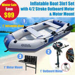 Inflatable Boat + Motor + Motor Mount from $1048 Delivered for 2.3m & 2-Stroke, 5% off First Order @ Jack's Aqua Sports