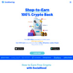 Up to 100% Crypto Back (as SG Coin) with 230 Stores (inc Chemist Warehouse & Booking.com) @ SocialGood App