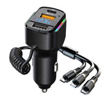 65W 3-Port USB PD Fast Car Charger QC3.1 + 3 Head Cable $13.89 Delivered @ Auto Electronic Accessories via TEMU